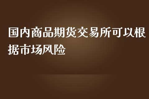 国内商品期货交易所可以根据市场风险_https://www.yunyouns.com_期货行情_第1张