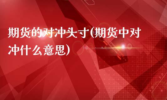 期货的对冲头寸(期货中对冲什么意思)_https://www.yunyouns.com_股指期货_第1张