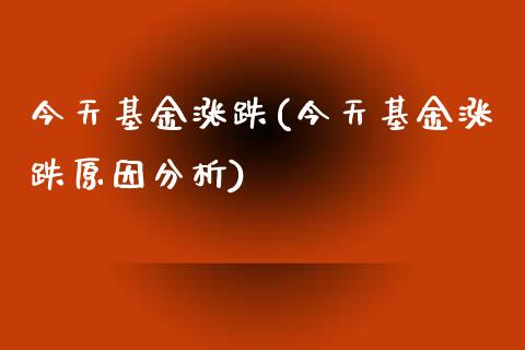 今天基金涨跌(今天基金涨跌原因分析)_https://www.yunyouns.com_恒生指数_第1张