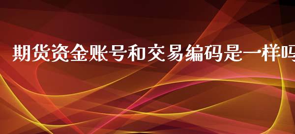 期货资金账号和交易编码是一样吗_https://www.yunyouns.com_恒生指数_第1张