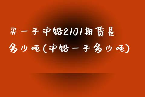 买一手沪铅2101期货是多少吨(沪铅一手多少吨)_https://www.yunyouns.com_股指期货_第1张