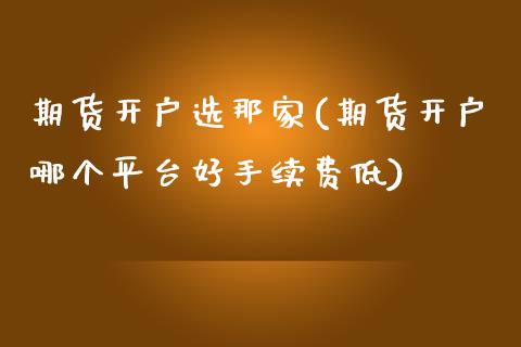 期货开户选那家(期货开户哪个平台好手续费低)_https://www.yunyouns.com_恒生指数_第1张