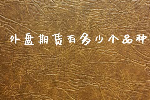 外盘期货有多少个品种_https://www.yunyouns.com_恒生指数_第1张