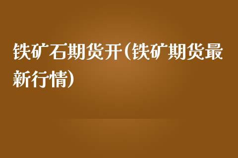 铁矿石期货开(铁矿期货最新行情)_https://www.yunyouns.com_期货行情_第1张