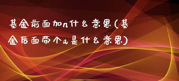 基金前面加n什么意思(基金后面带个a是什么意思)_https://www.yunyouns.com_期货直播_第1张