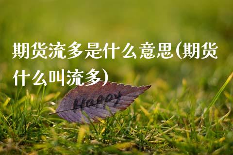 期货流多是什么意思(期货什么叫流多)_https://www.yunyouns.com_恒生指数_第1张