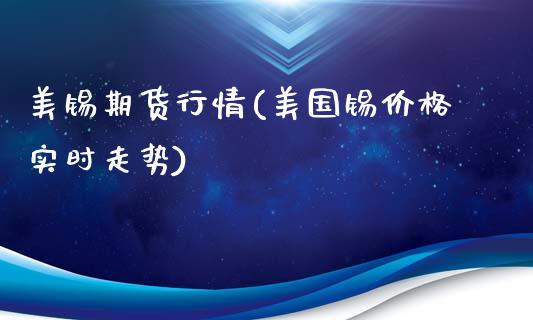 美锡期货行情(美国锡价格实时走势)_https://www.yunyouns.com_期货行情_第1张