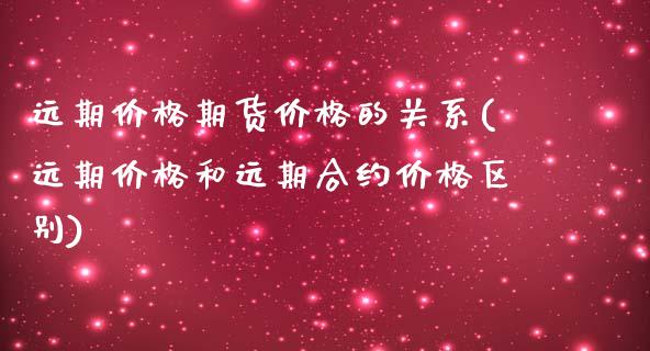 远期价格期货价格的关系(远期价格和远期合约价格区别)_https://www.yunyouns.com_期货行情_第1张