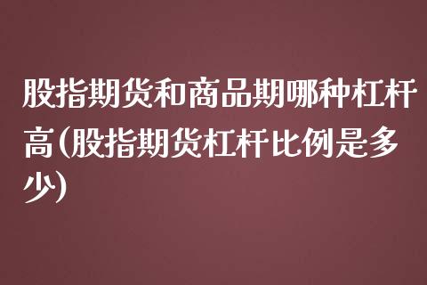 股指期货和商品期哪种杠杆高(股指期货杠杆比例是多少)_https://www.yunyouns.com_期货直播_第1张