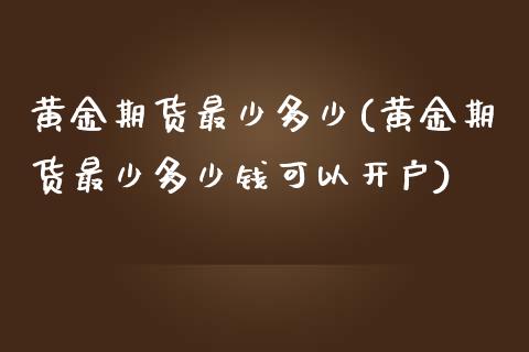 黄金期货最少多少(黄金期货最少多少钱可以开户)_https://www.yunyouns.com_恒生指数_第1张