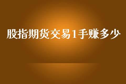 股指期货交易1手赚多少_https://www.yunyouns.com_期货直播_第1张