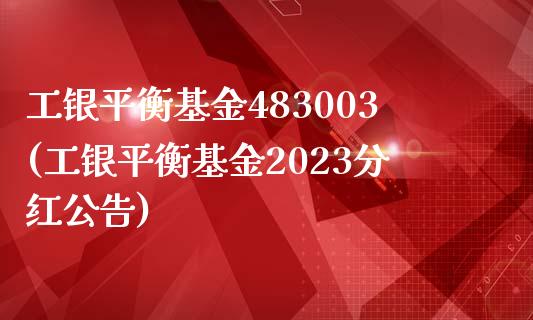 工银平衡基金483003(工银平衡基金2023分红公告)_https://www.yunyouns.com_股指期货_第1张