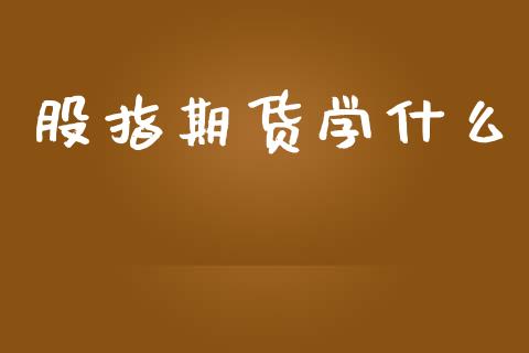 股指期货学什么_https://www.yunyouns.com_期货直播_第1张