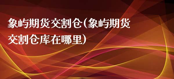 象屿期货交割仓(象屿期货交割仓库在哪里)_https://www.yunyouns.com_股指期货_第1张