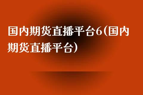 国内期货直播平台6(国内期货直播平台)_https://www.yunyouns.com_股指期货_第1张