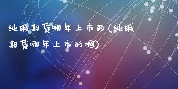 纯碱期货哪年上市的(纯碱期货哪年上市的啊)_https://www.yunyouns.com_恒生指数_第1张