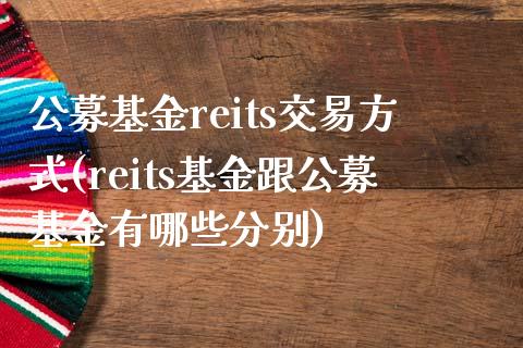 公募基金reits交易方式(reits基金跟公募基金有哪些分别)_https://www.yunyouns.com_恒生指数_第1张