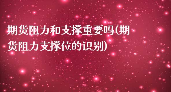 期货阻力和支撑重要吗(期货阻力支撑位的识别)_https://www.yunyouns.com_股指期货_第1张