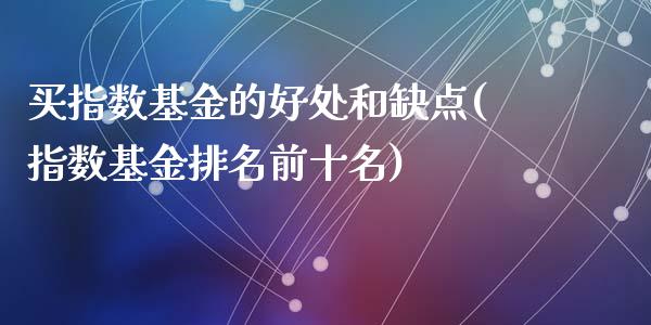 买指数基金的好处和缺点(指数基金排名前十名)_https://www.yunyouns.com_股指期货_第1张