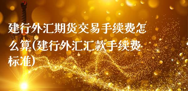 建行外汇期货交易手续费怎么算(建行外汇汇款手续费标准)_https://www.yunyouns.com_股指期货_第1张