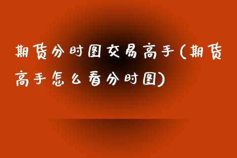 期货分时图交易高手(期货高手怎么看分时图)_https://www.yunyouns.com_期货行情_第1张