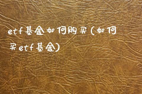 etf基金如何购买(如何买etf基金)_https://www.yunyouns.com_恒生指数_第1张