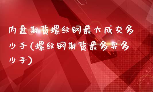 内盘期货螺纹钢最大成交多少手(螺纹钢期货最多买多少手)_https://www.yunyouns.com_股指期货_第1张