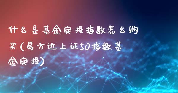 什么是基金定投指数怎么购买(易方达上证50指数基金定投)_https://www.yunyouns.com_恒生指数_第1张