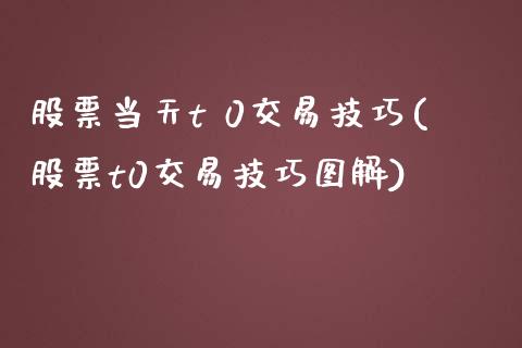 股票当天t 0交易技巧(股票t0交易技巧图解)_https://www.yunyouns.com_期货直播_第1张