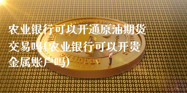 农业银行可以开通原油期货交易吗(农业银行可以开贵金属账户吗)_https://www.yunyouns.com_恒生指数_第1张