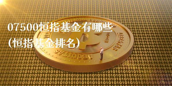 07500恒指基金有哪些(恒指基金排名)_https://www.yunyouns.com_恒生指数_第1张