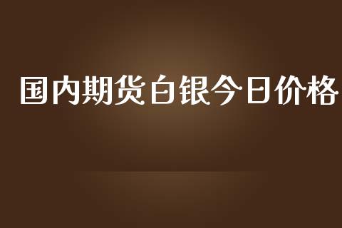 国内期货白银今日价格_https://www.yunyouns.com_股指期货_第1张