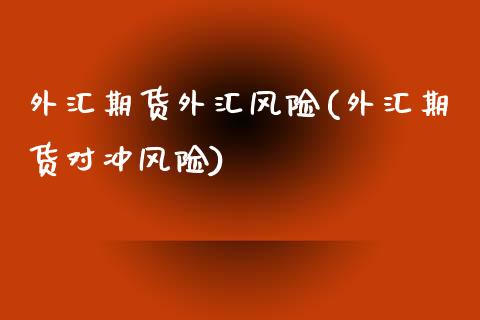 外汇期货外汇风险(外汇期货对冲风险)_https://www.yunyouns.com_股指期货_第1张