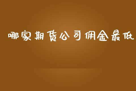 哪家期货公司佣金最低_https://www.yunyouns.com_期货直播_第1张