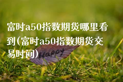 富时a50指数期货哪里看到(富时a50指数期货交易时间)_https://www.yunyouns.com_股指期货_第1张