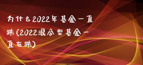 为什么2022年基金一直跌(2022混合型基金一直在跌)_https://www.yunyouns.com_股指期货_第1张