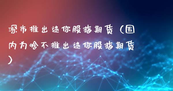 深市推出迷你股指期货（国内为啥不推出迷你股指期货）_https://www.yunyouns.com_恒生指数_第1张