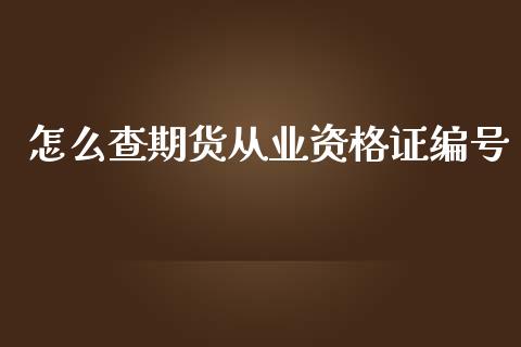 怎么查期货从业编号_https://www.yunyouns.com_期货直播_第1张