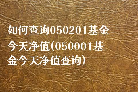 如何查询050201基金今天净值(050001基金今天净值查询)_https://www.yunyouns.com_股指期货_第1张