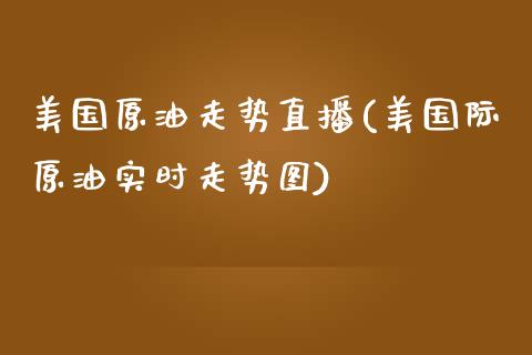 美国原油走势直播(美国际原油实时走势图)_https://www.yunyouns.com_期货直播_第1张