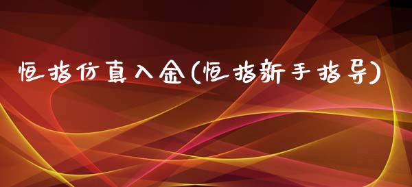 恒指仿真入金(恒指新手指导)_https://www.yunyouns.com_期货直播_第1张