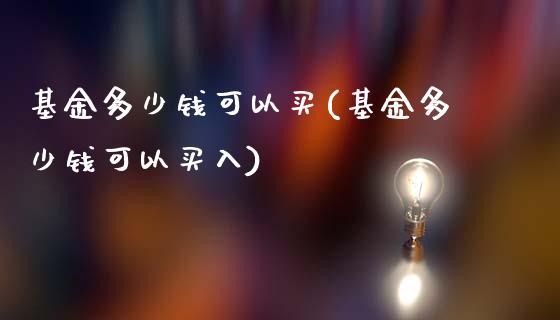 基金多少钱可以买(基金多少钱可以买入)_https://www.yunyouns.com_恒生指数_第1张