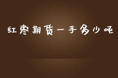 红枣期货一手多少吨_https://www.yunyouns.com_期货行情_第1张