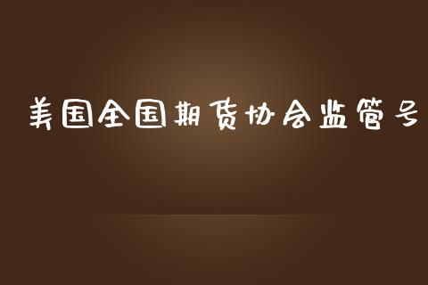 美国全国期货协会监管号_https://www.yunyouns.com_股指期货_第1张