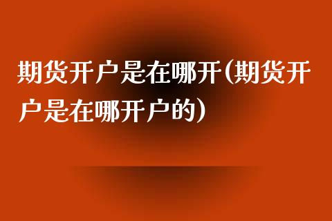 期货开户是在哪开(期货开户是在哪开户的)_https://www.yunyouns.com_恒生指数_第1张