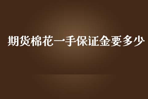 期货棉花一手保证金要多少_https://www.yunyouns.com_股指期货_第1张