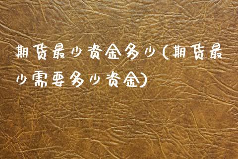 期货最少资金多少(期货最少需要多少资金)_https://www.yunyouns.com_期货直播_第1张