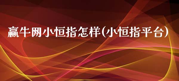 赢牛网小恒指怎样(小恒指平台)_https://www.yunyouns.com_期货直播_第1张