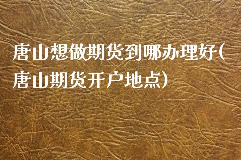 唐山想做期货到哪办理好(唐山期货开户地点)_https://www.yunyouns.com_期货行情_第1张