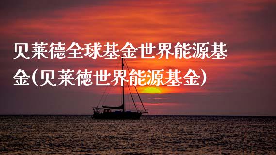 贝莱德全球基金世界能源基金(贝莱徳世界能源基金)_https://www.yunyouns.com_期货行情_第1张